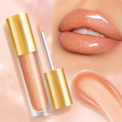 Shimmer Lip Gloss - Peach Champagne