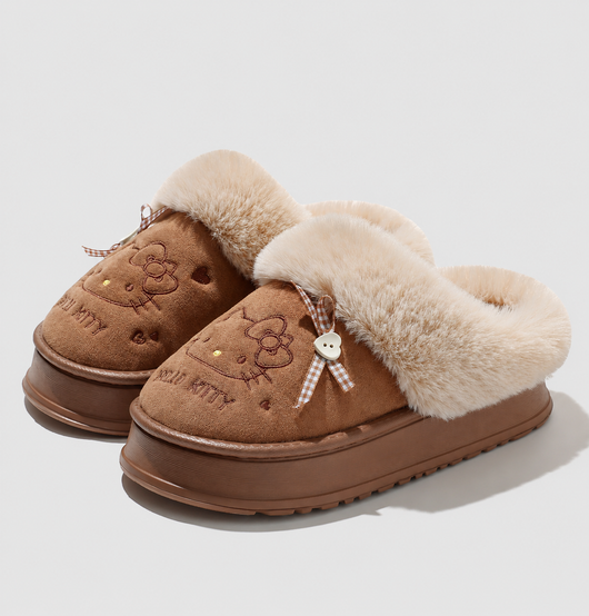 HK Embroidered Platform Slippers
