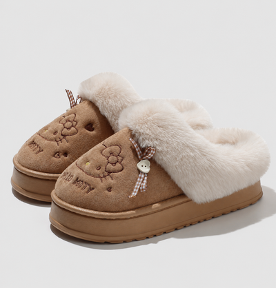HK Embroidered Platform Slippers
