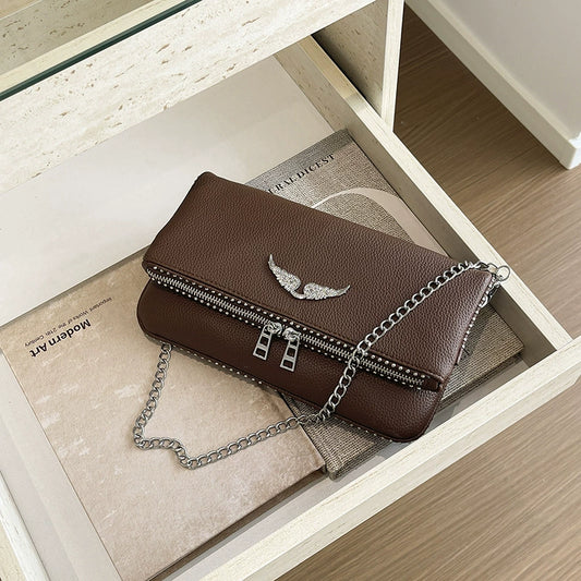 Vanessa's Clutch Bag - Dark brown