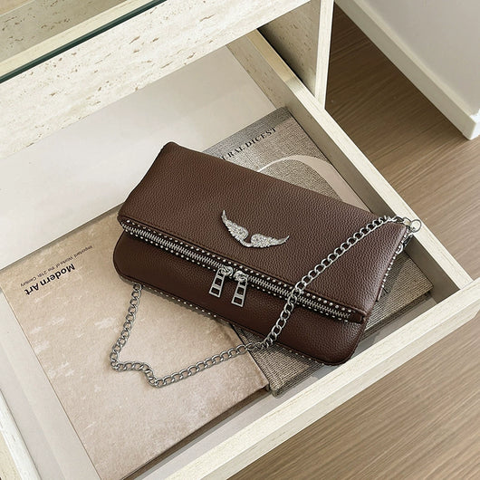 Vanessa's Clutch Bag - Dark brown
