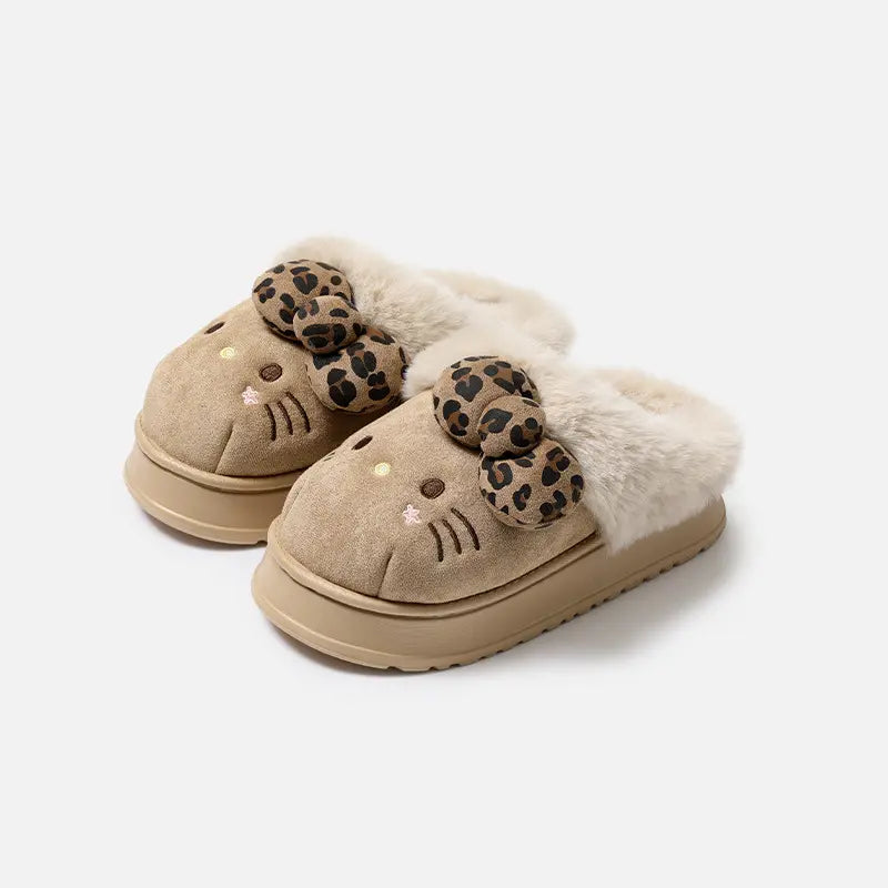 HK Fuzzy Platform Slippers